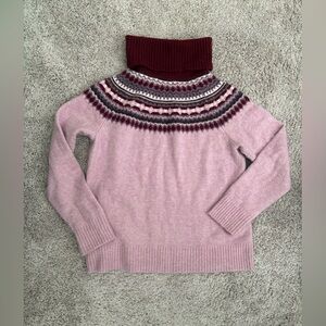 Cynthia Rowley fair isle turtleneck SUPER SOFT size L